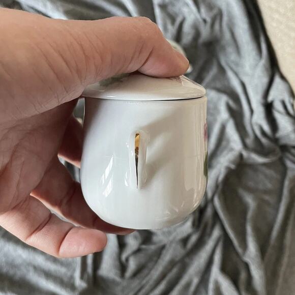 Louis Lourioux Le Faune Wild Flower pot de creme ramekins matching tray Vintage - Picture 4 of 12